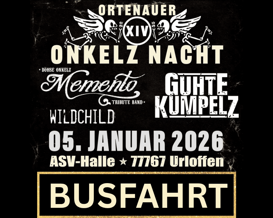 Kasper-Metalltours Busfahrt zur Onkelz Nacht