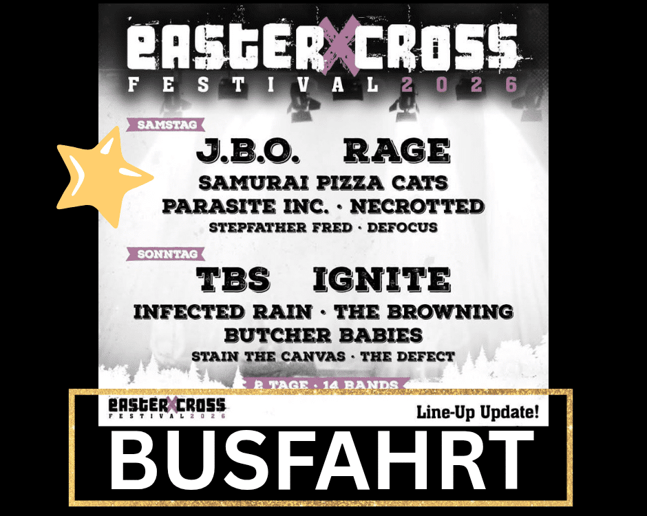 Kasper-Metalltours Busfahrt zu Easter Cross