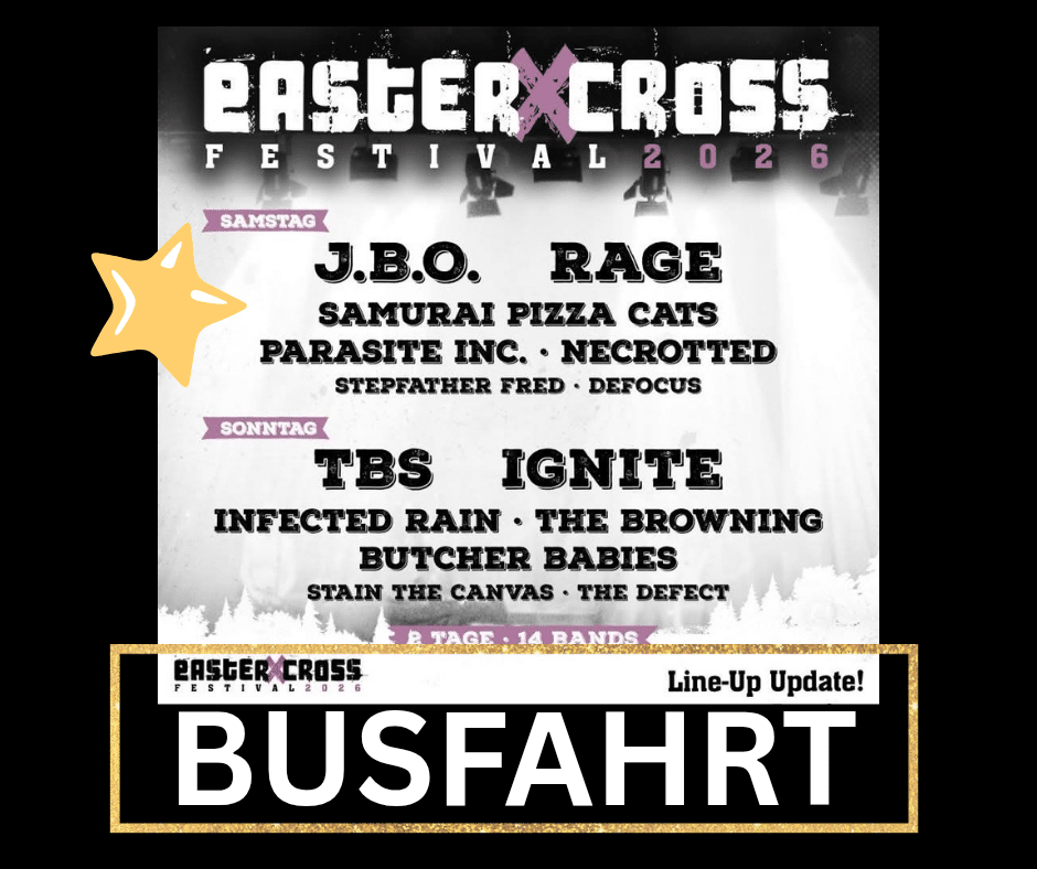 Kasper-Metalltours Busfahrt zu Easter Cross